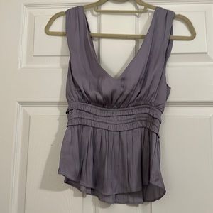 STORIA lavender satin tank top